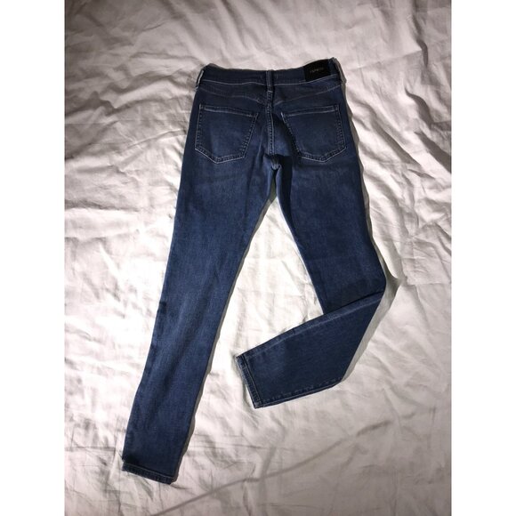 Express Women’s Skinny Mid Rise Medium Blue 5 Pocket Jeans 2 - Picture 2 of 10